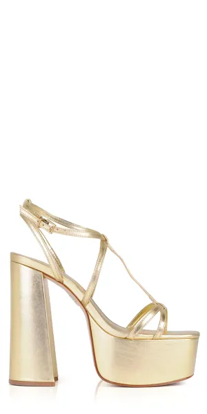 Adriana Platform Sandals In Gold
