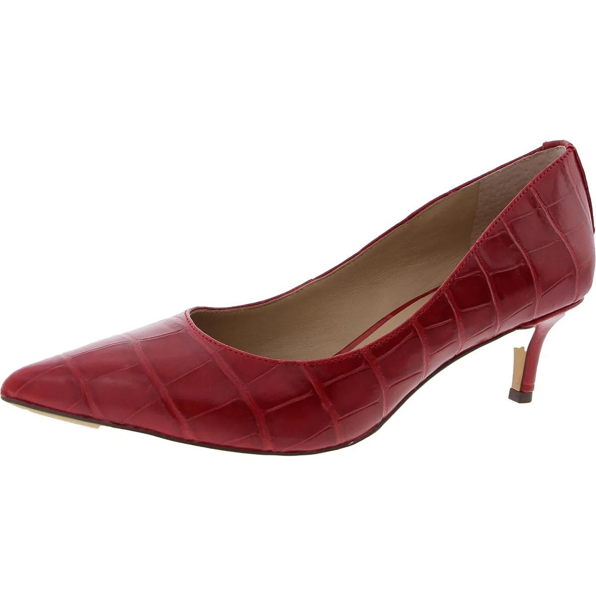 Adrienne  Womens Leather Slip On Pumps
