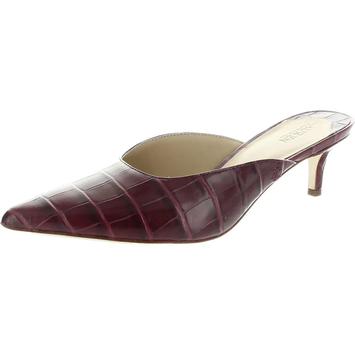 Adrienne  Womens Leather Slip On Pumps