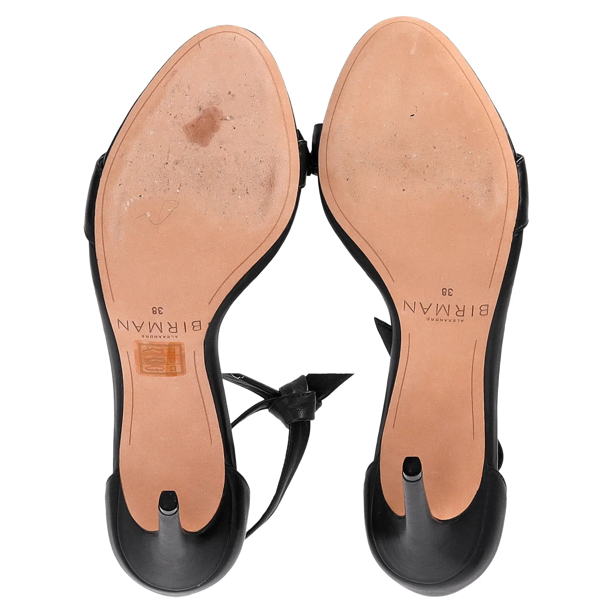Alexandre Birman Clarita Bow Heeled Sandals in Black Calf Leather