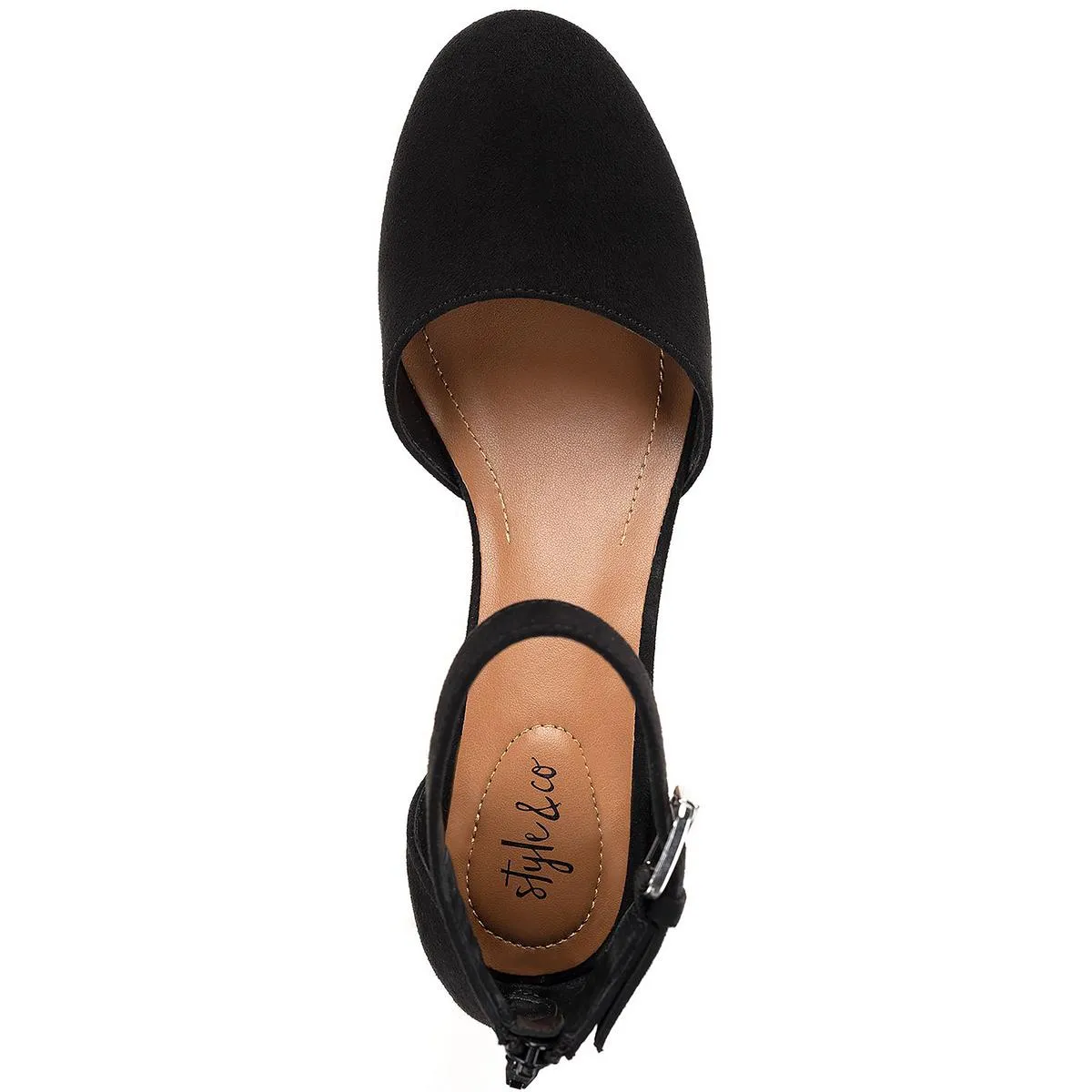 Alinaa Womens Faux Suede Double D'Orsay Block Heels