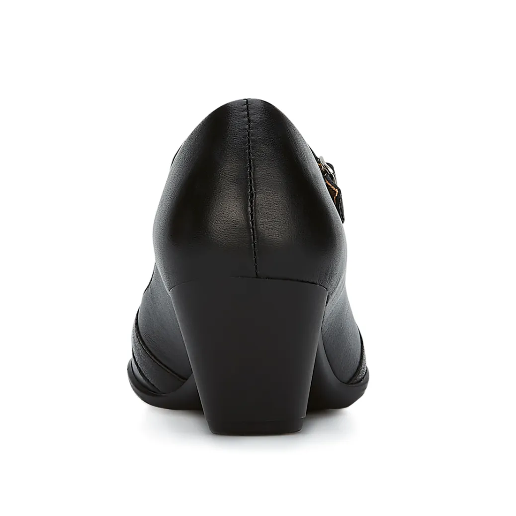 Andrea Leather Pumps Buckle Closure