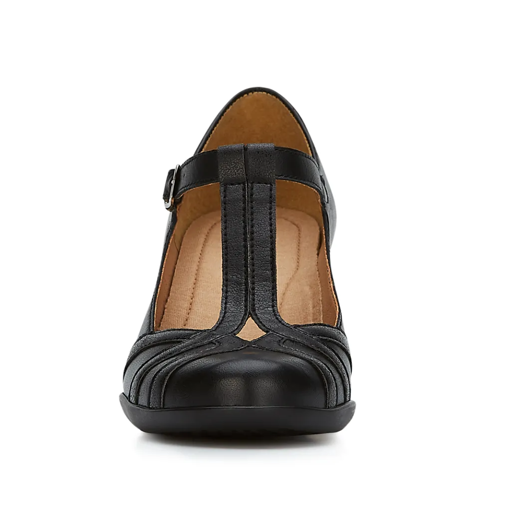 Andrea Leather Pumps Buckle Closure