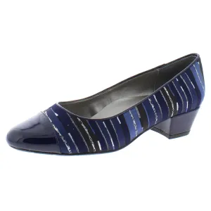 Anjelica P Womens Metallic Slip On Block Heels