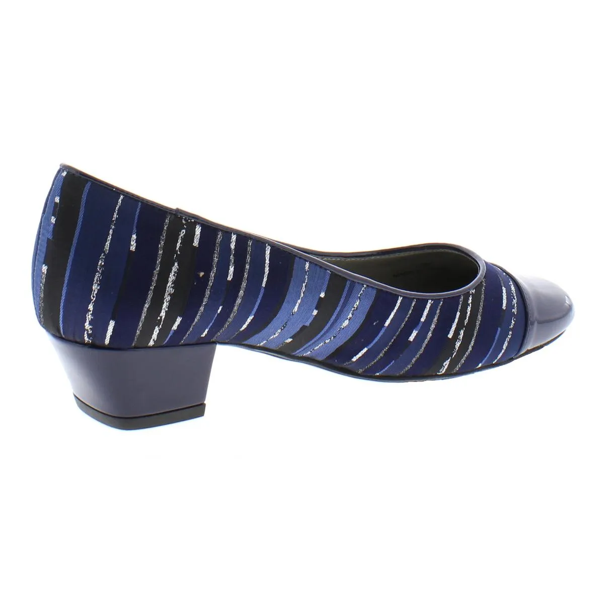 Anjelica P Womens Metallic Slip On Block Heels