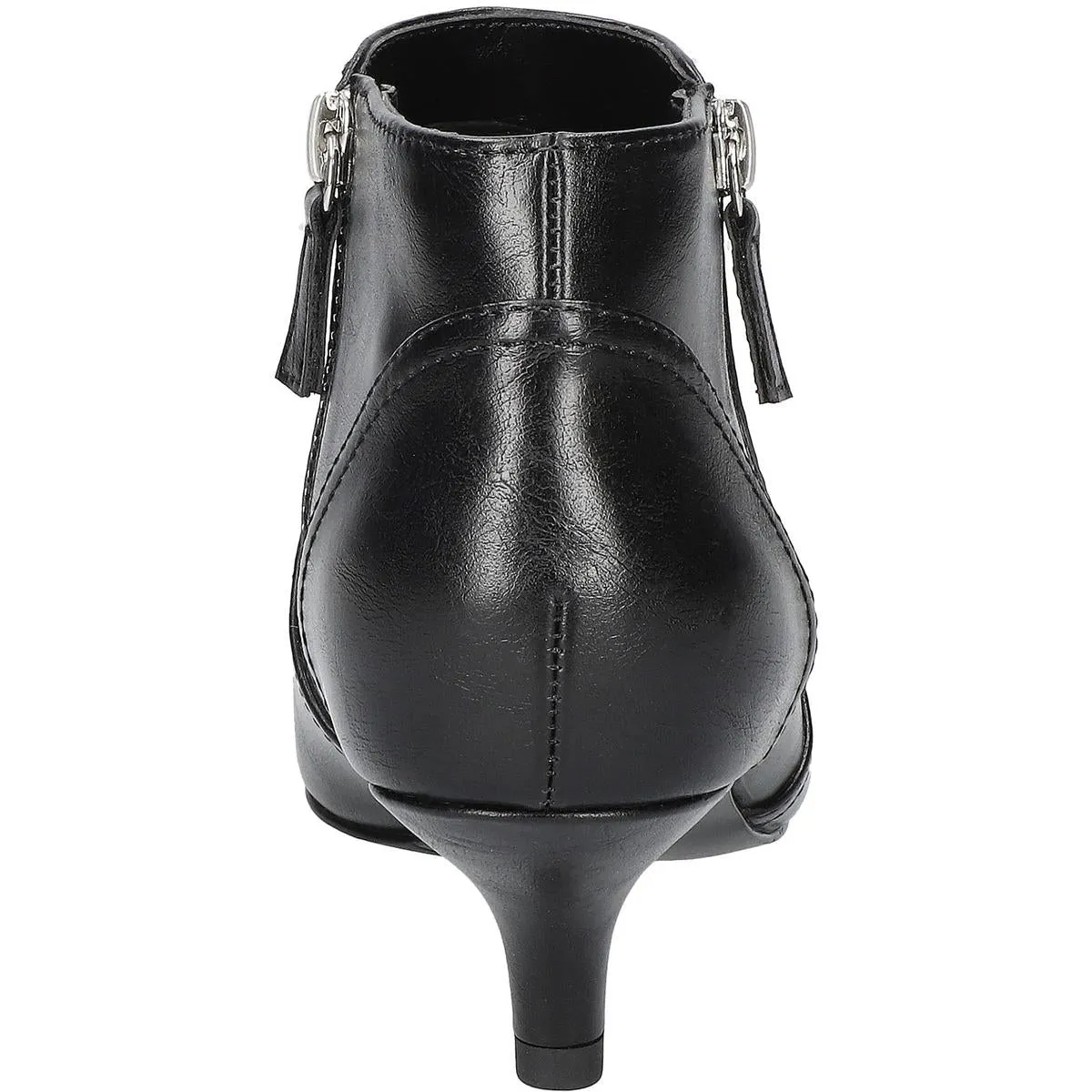 Annalee Womens Double Zipper Man Made Kitten Heels