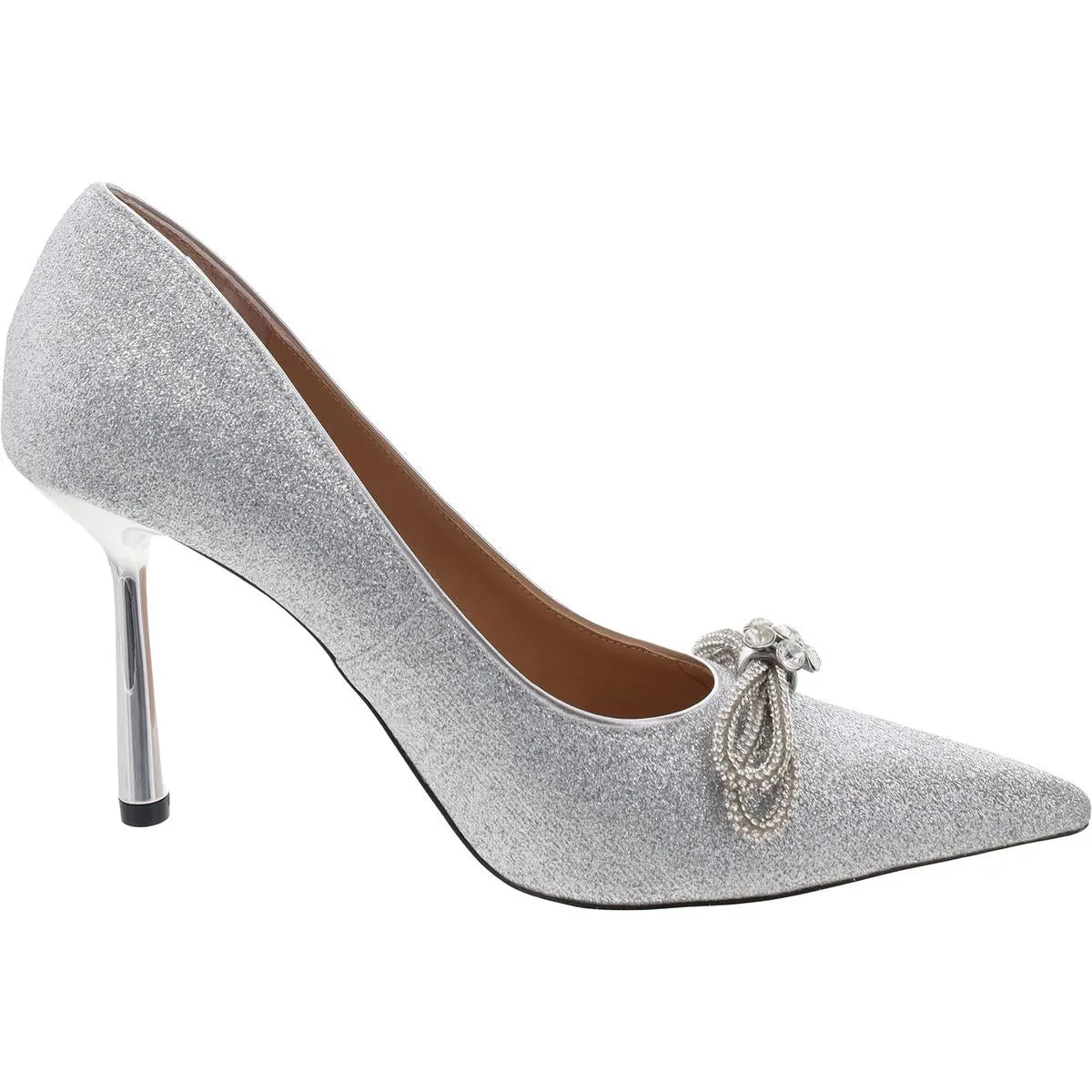 Antoinette Womens Glitter Faux Leather Pumps