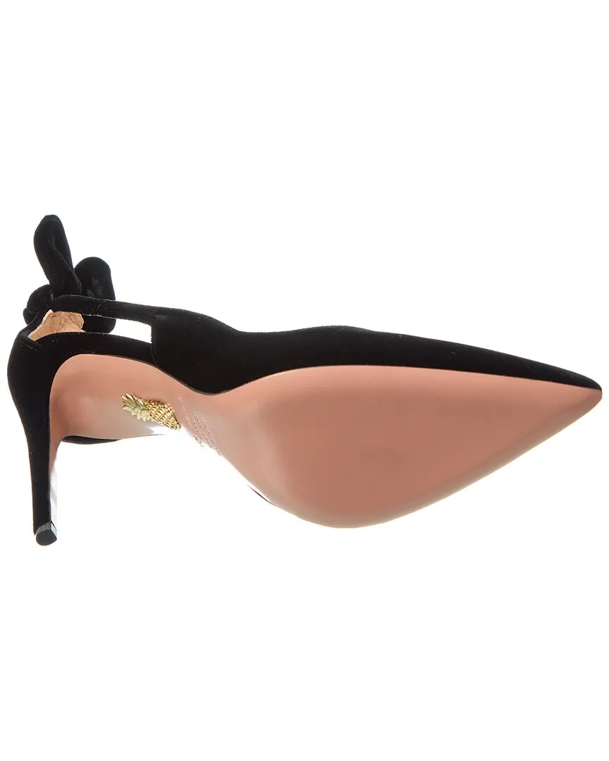 Aquazzura Bow Tie 105 Velvet Pump