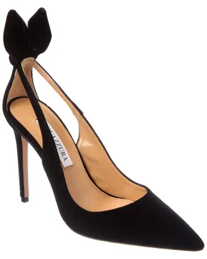 Aquazzura Bow Tie 105 Velvet Pump