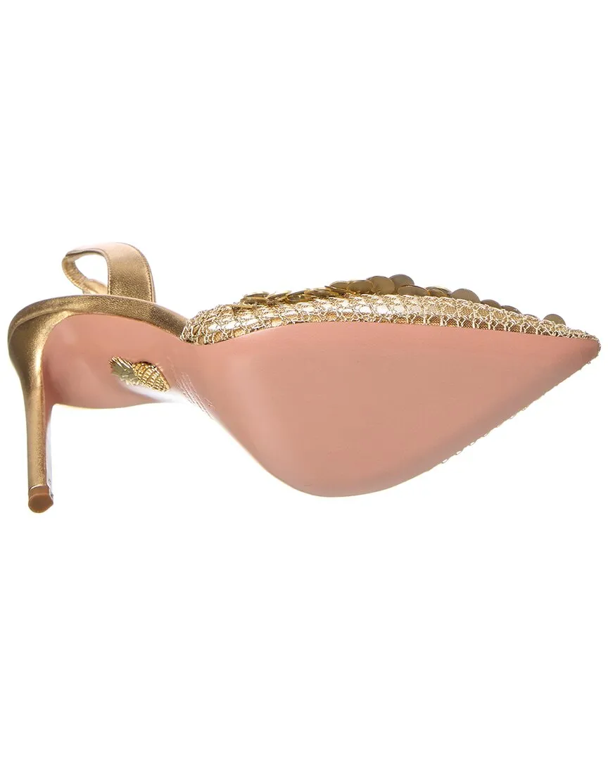 Aquazzura Can Can 105 Leather Slingback Pump