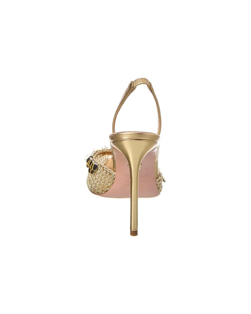 Aquazzura Can Can 105 Leather Slingback Pump