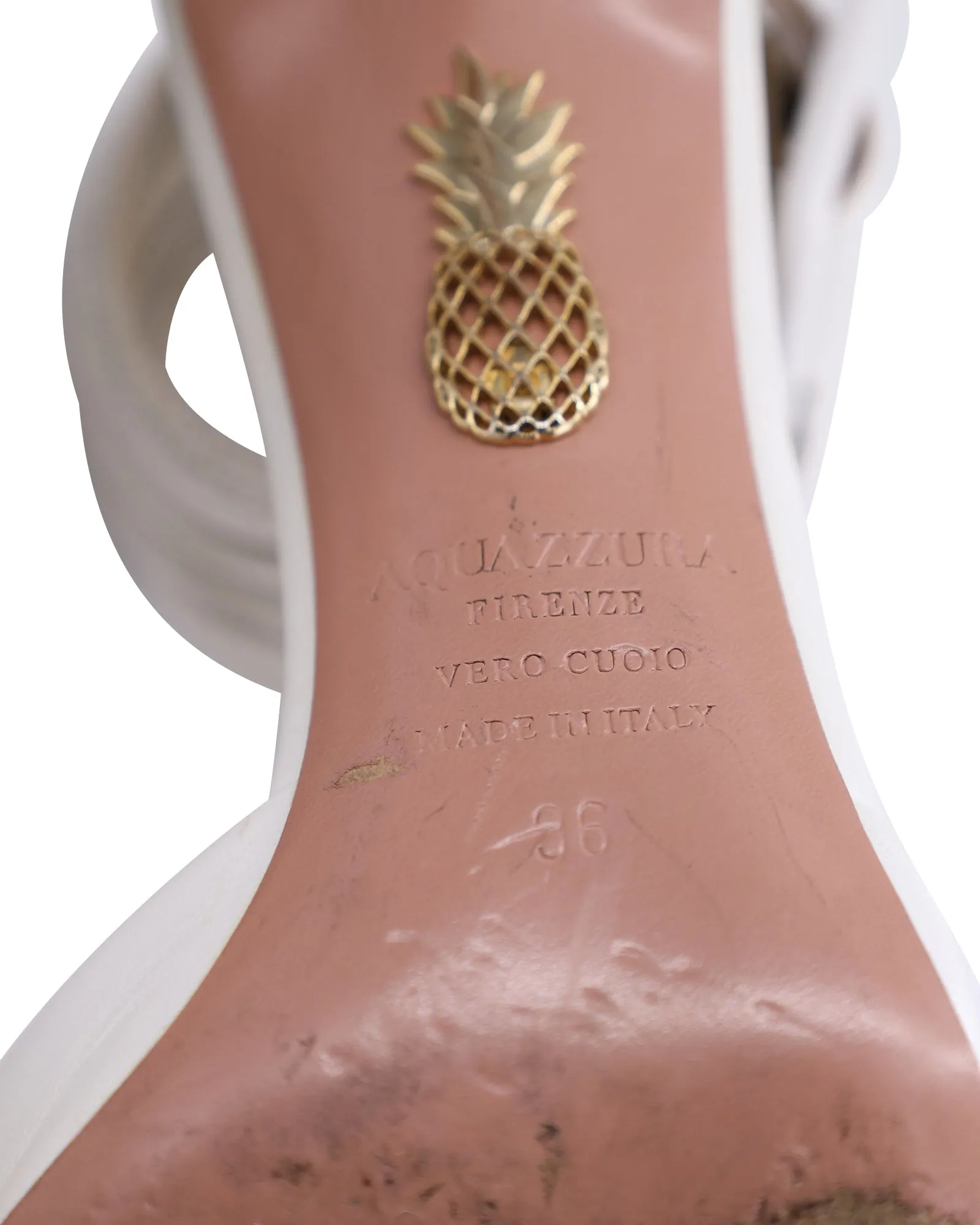 Aquazzura Casablanca 85 Pumps in White Leather