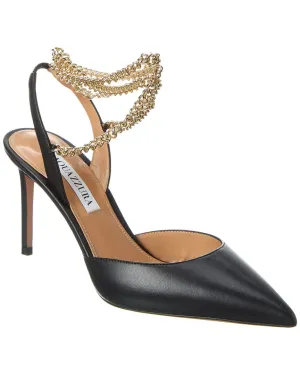 Aquazzura Flash 85 Leather Slingback Pump
