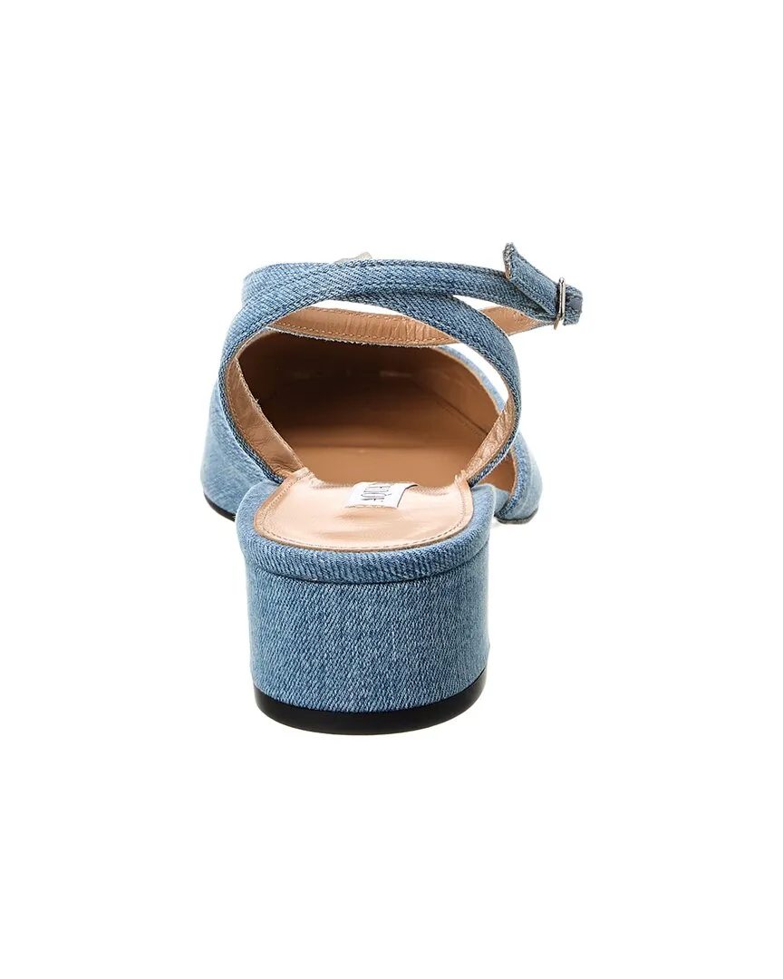 Aquazzura French Flirt 95 Denim & Leather Pump