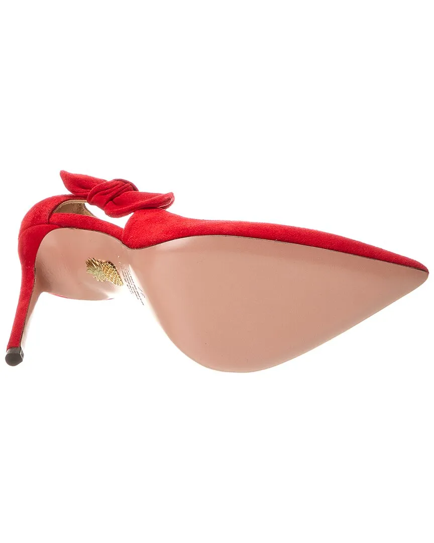 Aquazzura Very Bow Tie 150 Suede Pump