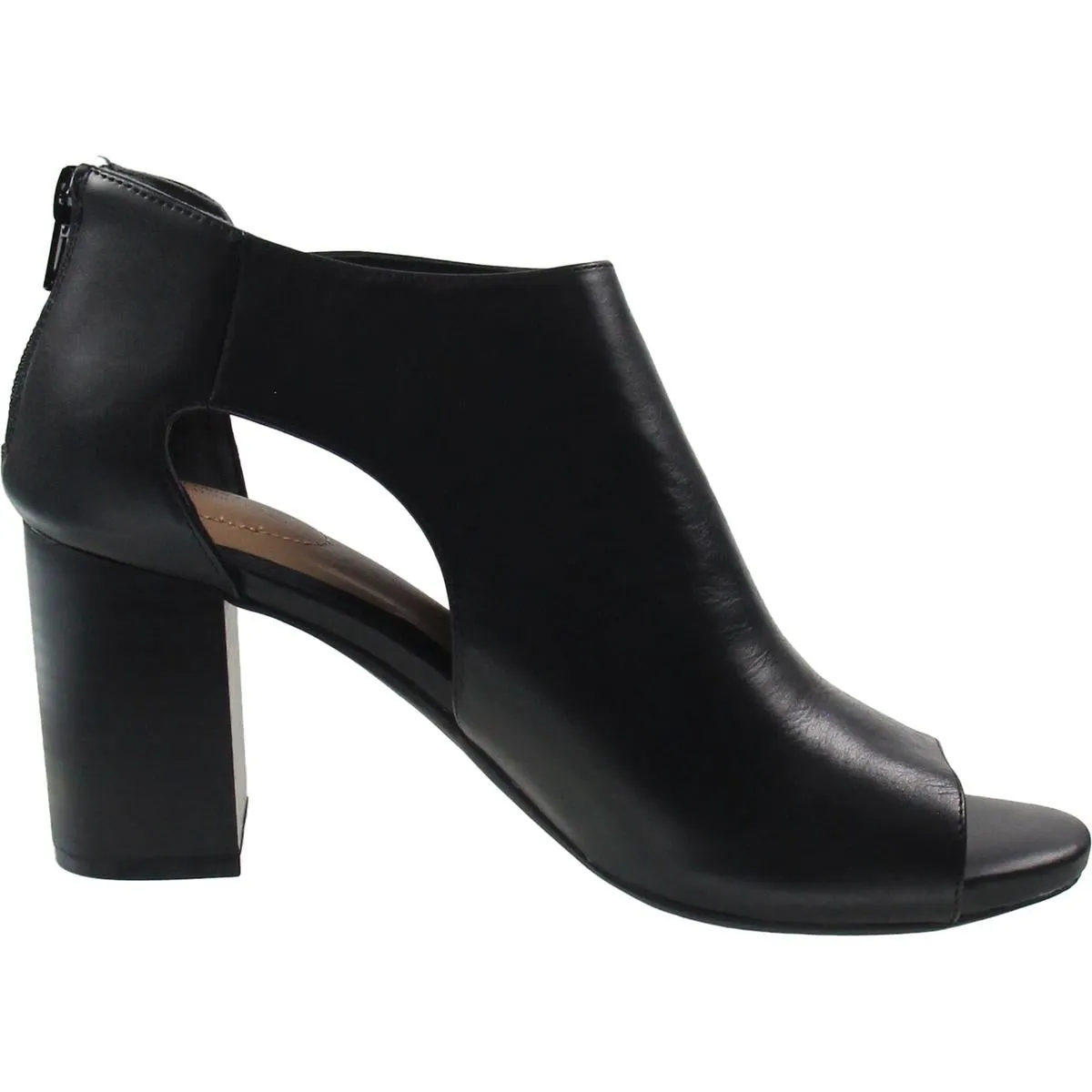 ARIIANNAL Womens O-Ring Leather Block Heels