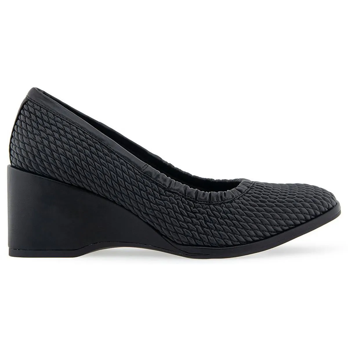 Arlie Womens Round Toe Slip On Wedge Heels