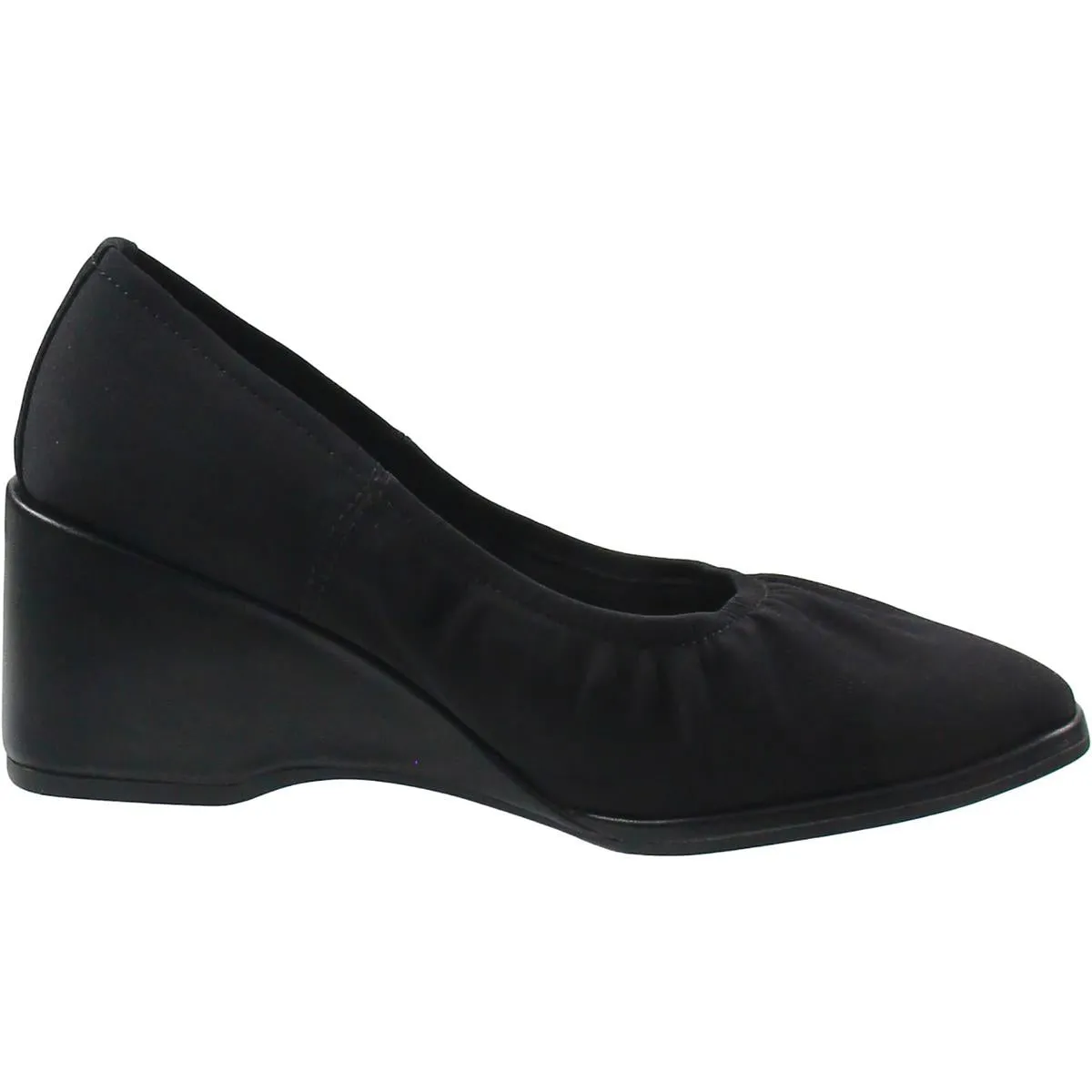 Arlie Womens Round Toe Slip On Wedge Heels