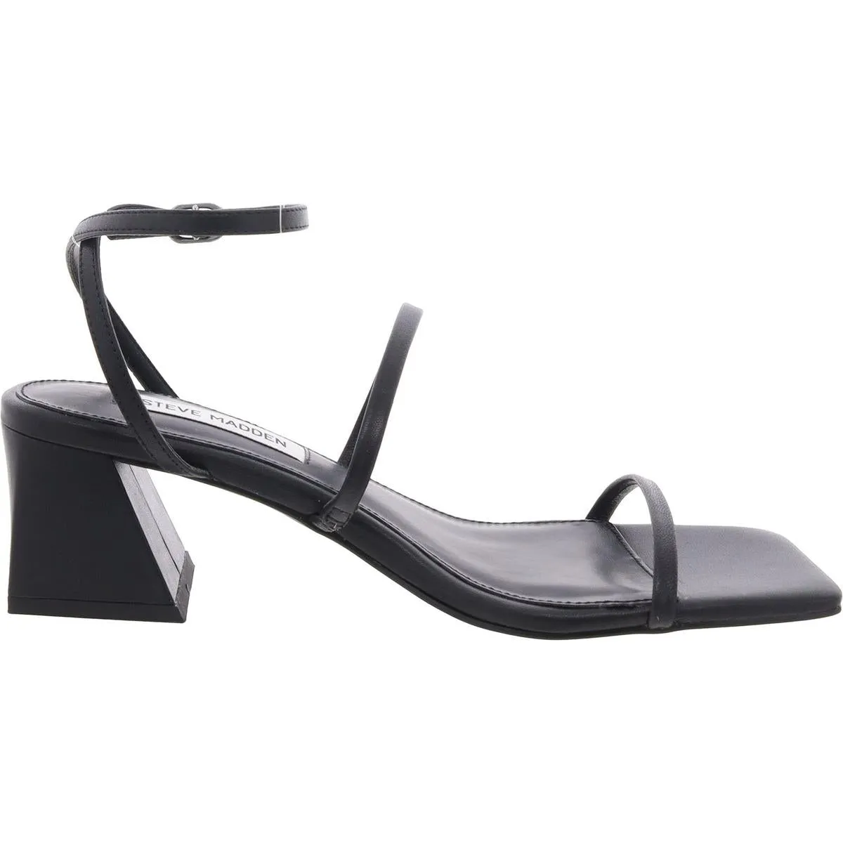 Ashlynn Womens Leather Block Heel Ankle Strap