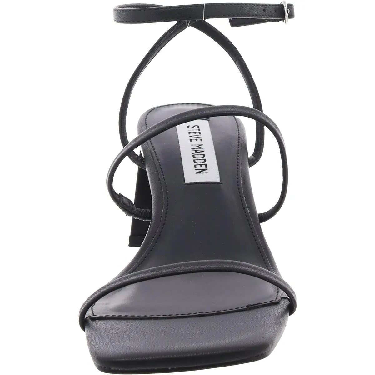 Ashlynn Womens Leather Block Heel Ankle Strap