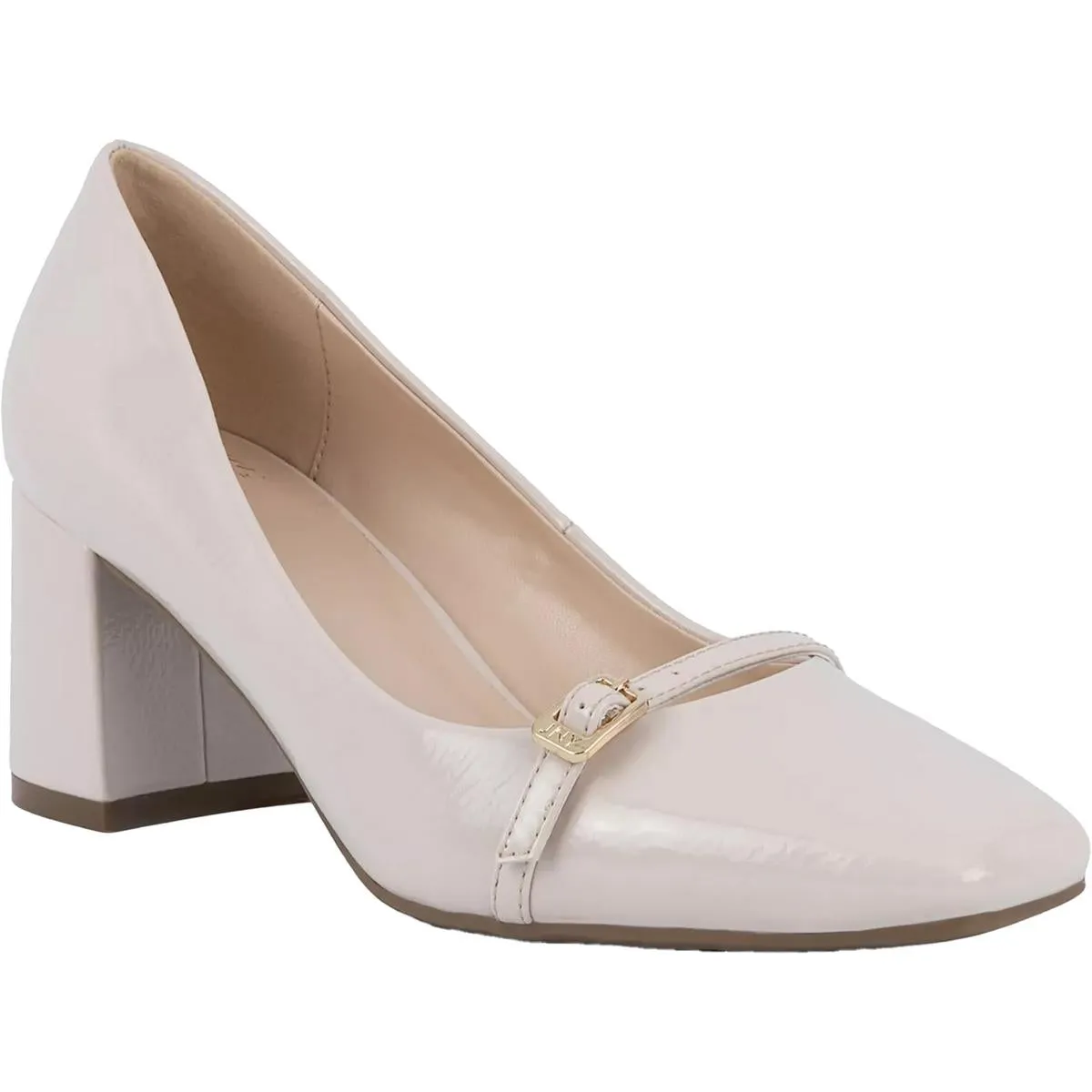 Aubin Womens Patent Block Heel Pumps