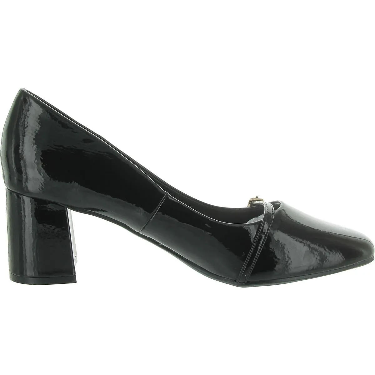 Aubin Womens Patent Block Heel Pumps