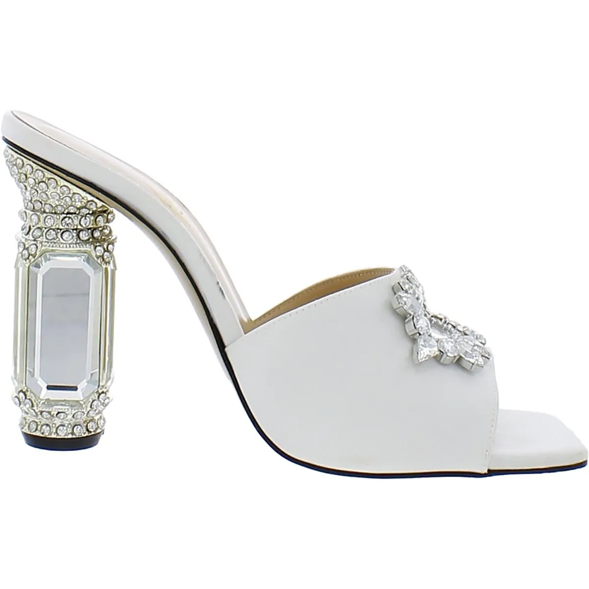 Aurum Womens Leather Embellished Mules