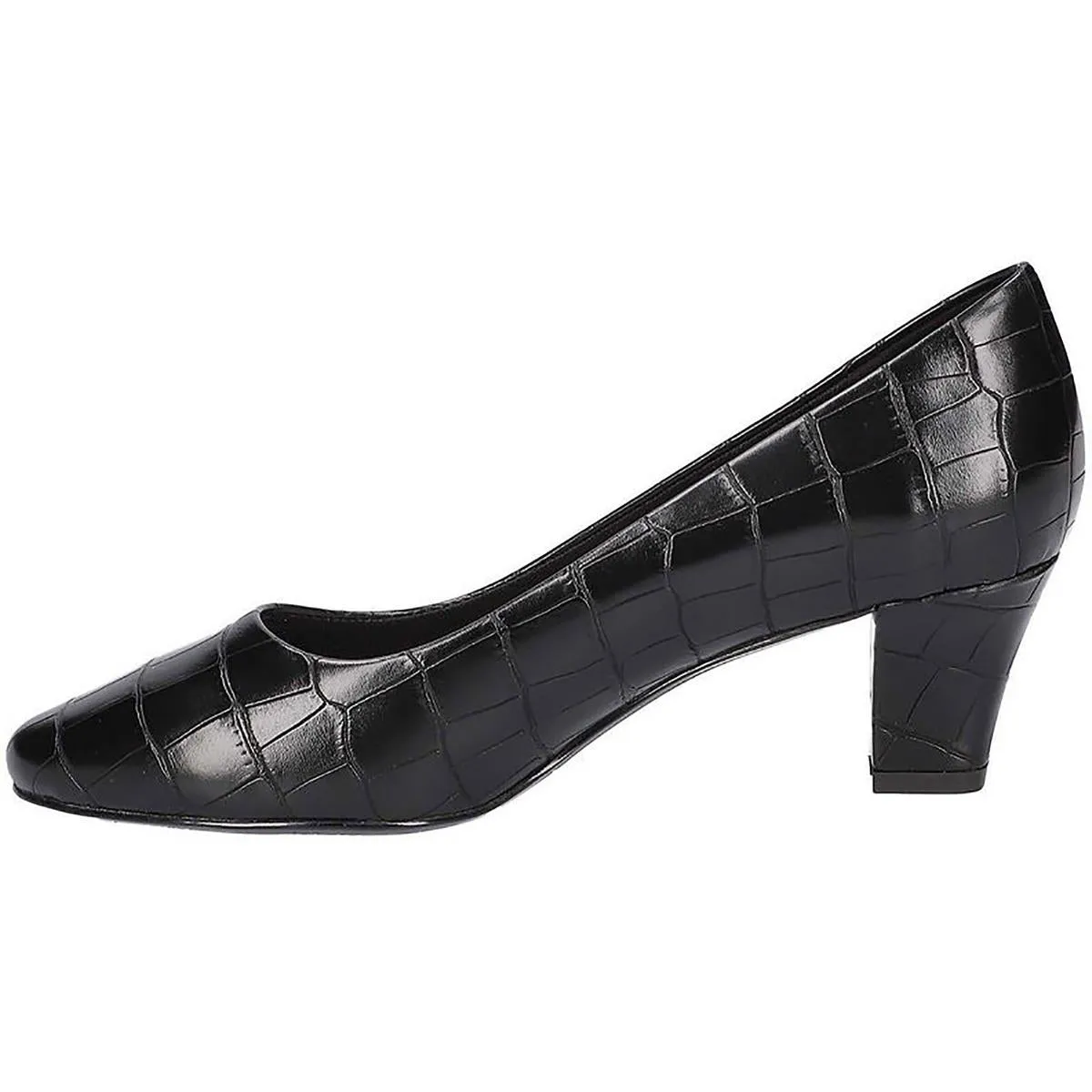 Ballari Womens Faux Leather Crocodile Print Pumps