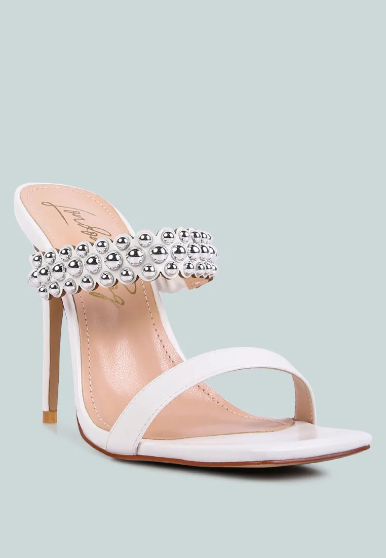 bandy high heel metal ball sandals