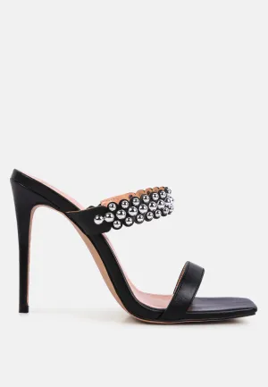 bandy high heel metal ball sandals