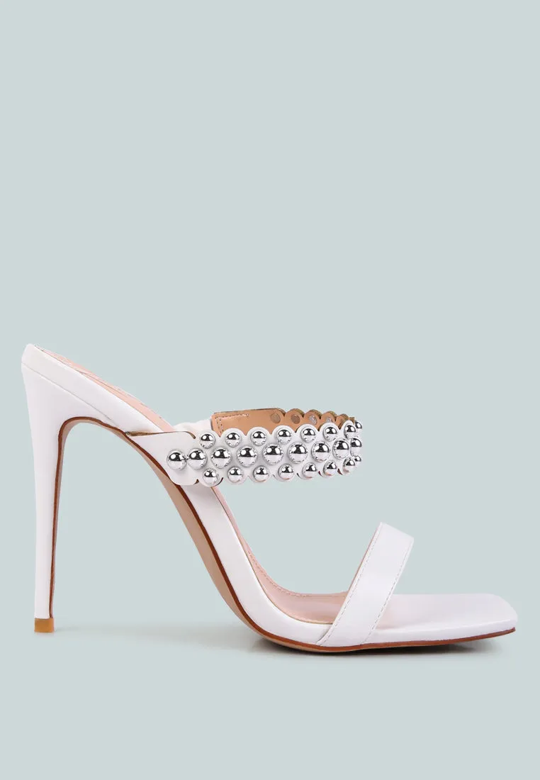 bandy high heel metal ball sandals