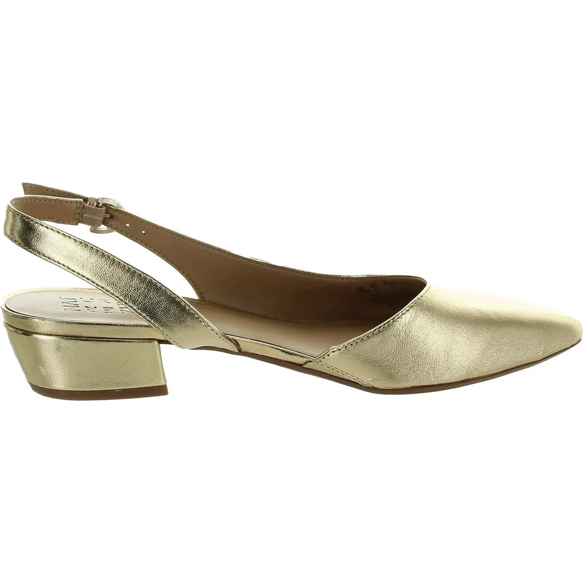 Banks Womens Leather Kitten Slingback Heels