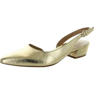 Banks Womens Leather Kitten Slingback Heels