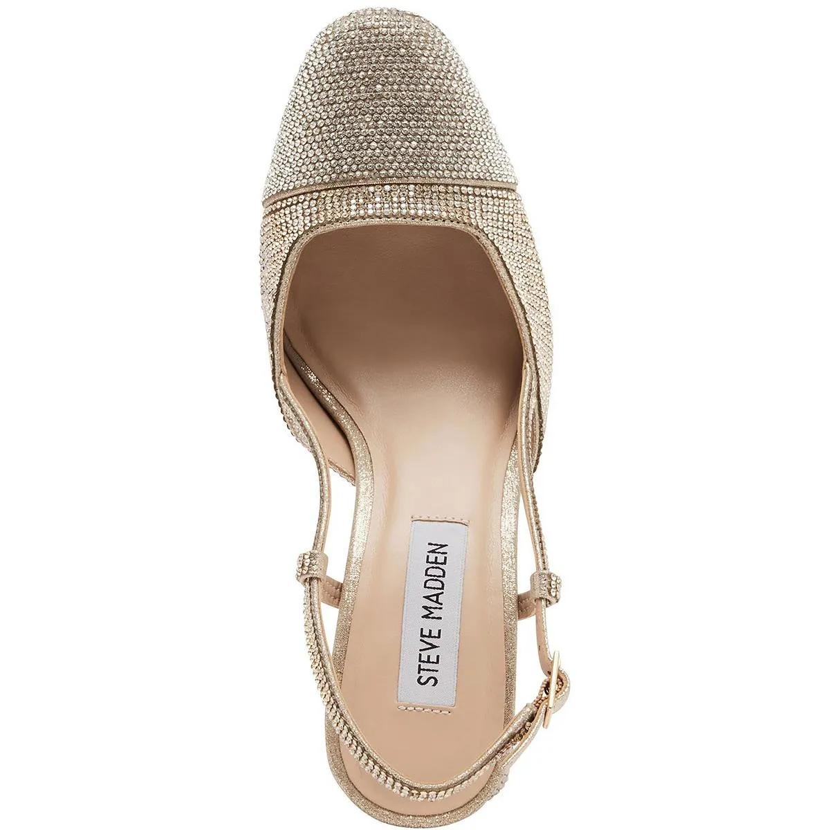 BECKA Womens Rhinestones Pointed toe Slingback Heels