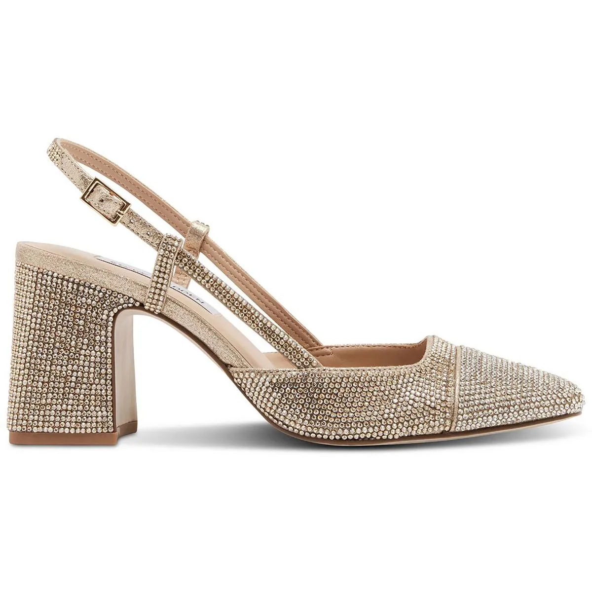 BECKA Womens Rhinestones Pointed toe Slingback Heels