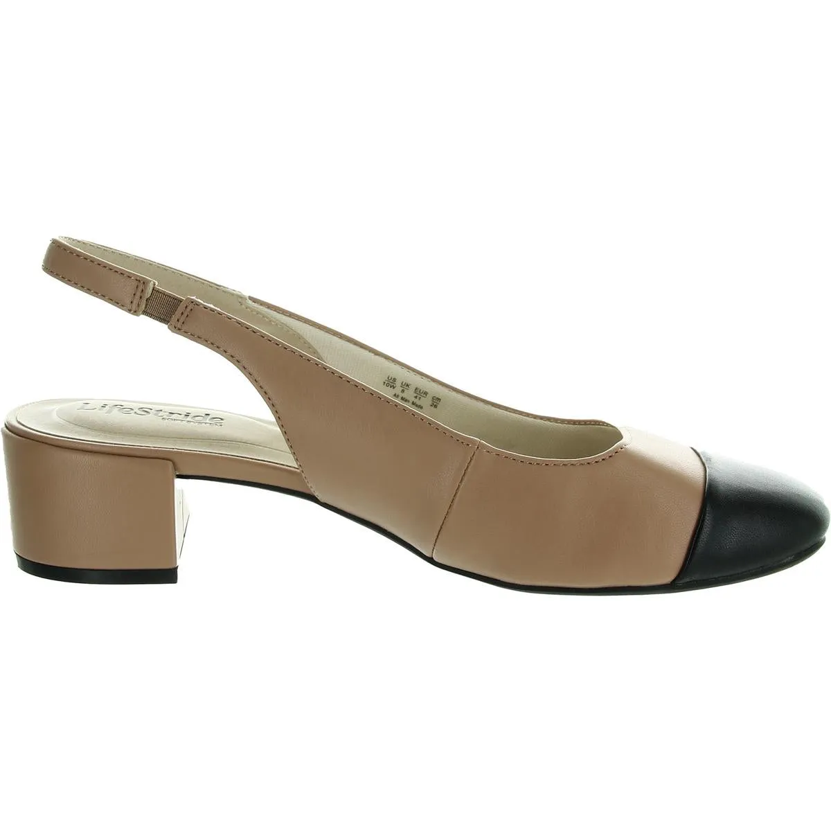 Becoming Womens Toe Cap Slingback Heels