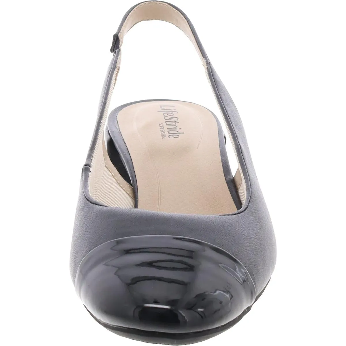 Becoming Womens Toe Cap Slingback Heels