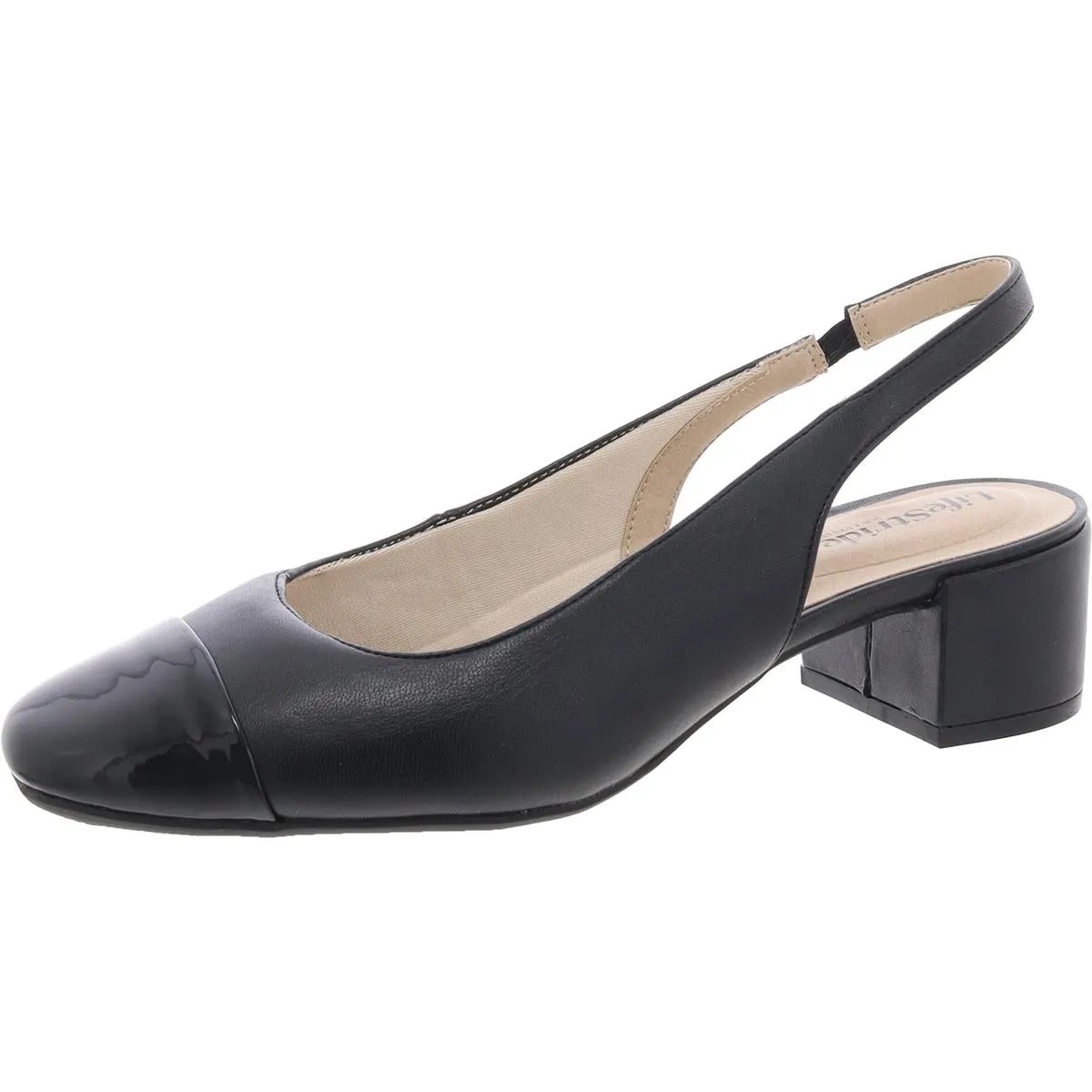 Becoming Womens Toe Cap Slingback Heels