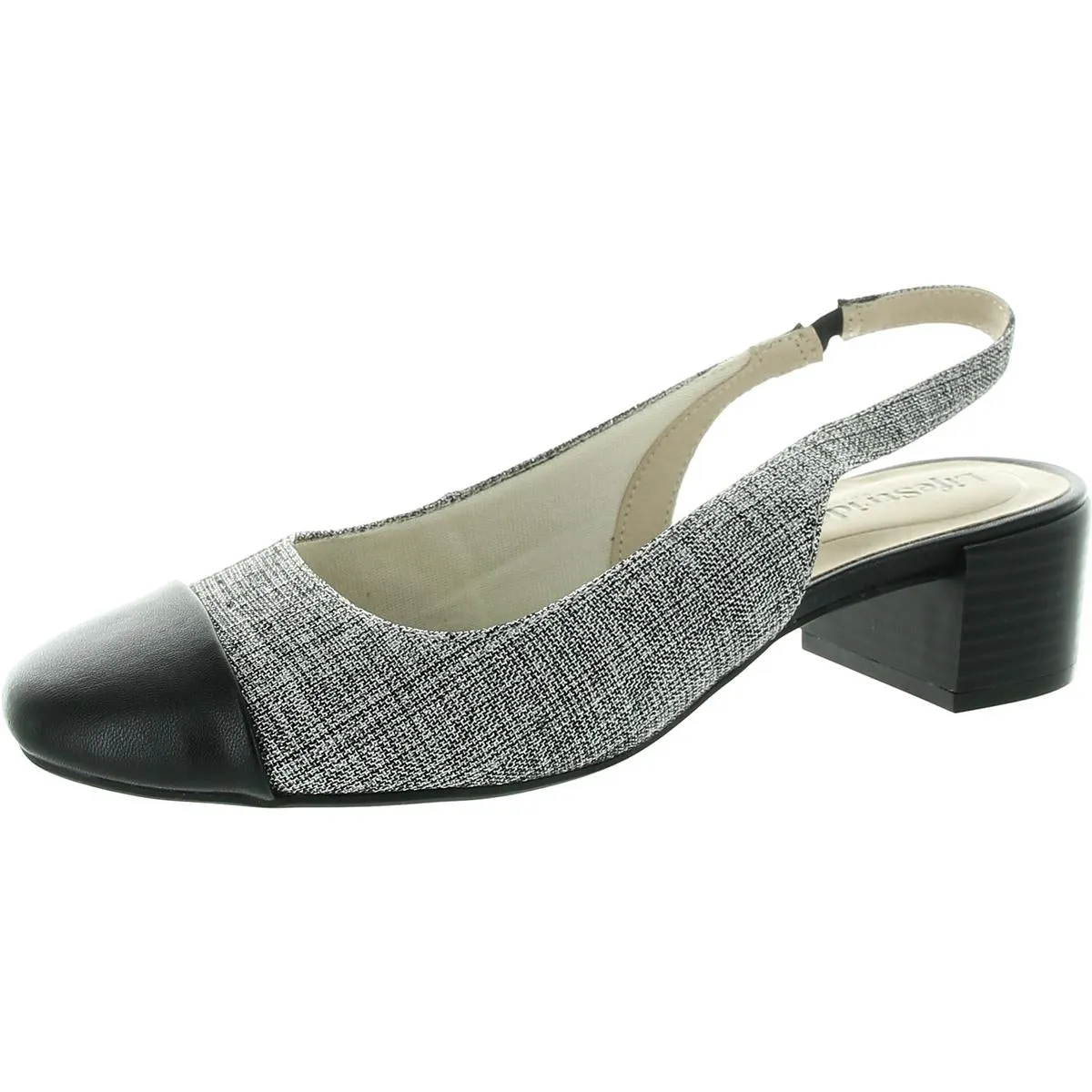 Becoming Womens Toe Cap Slingback Heels