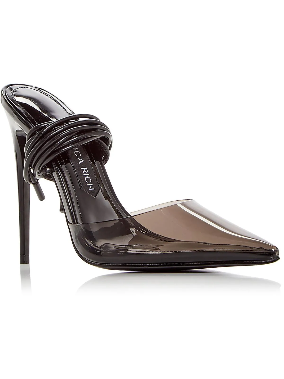 Bella Womens Slip On Ankle Tie Pumps