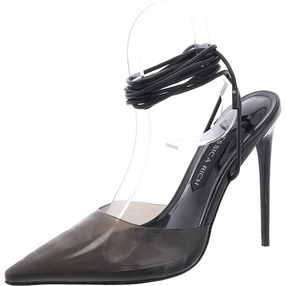 Bella Womens Slip On Ankle Tie Pumps