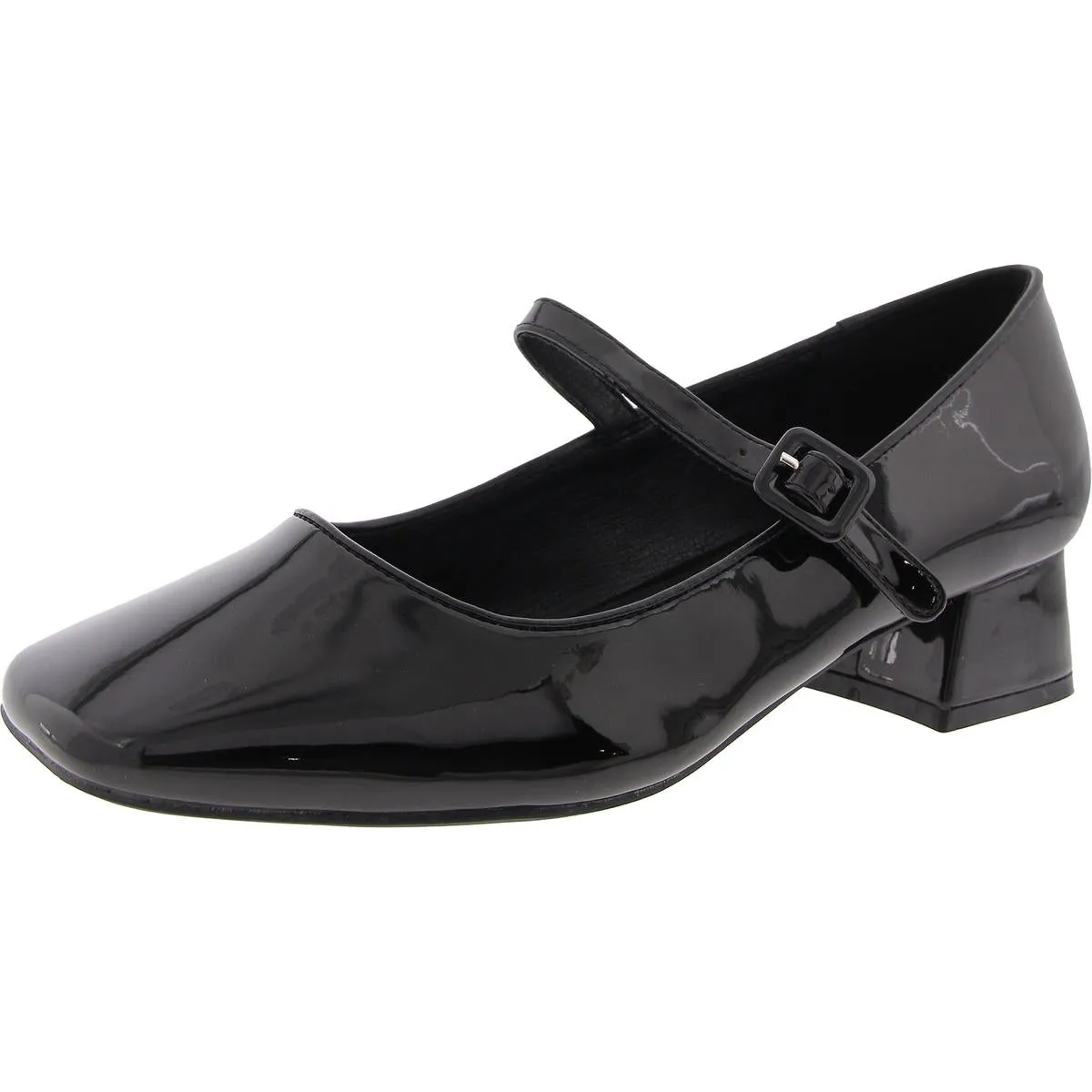 BETTE Womens Adjustable Leather Block Heels