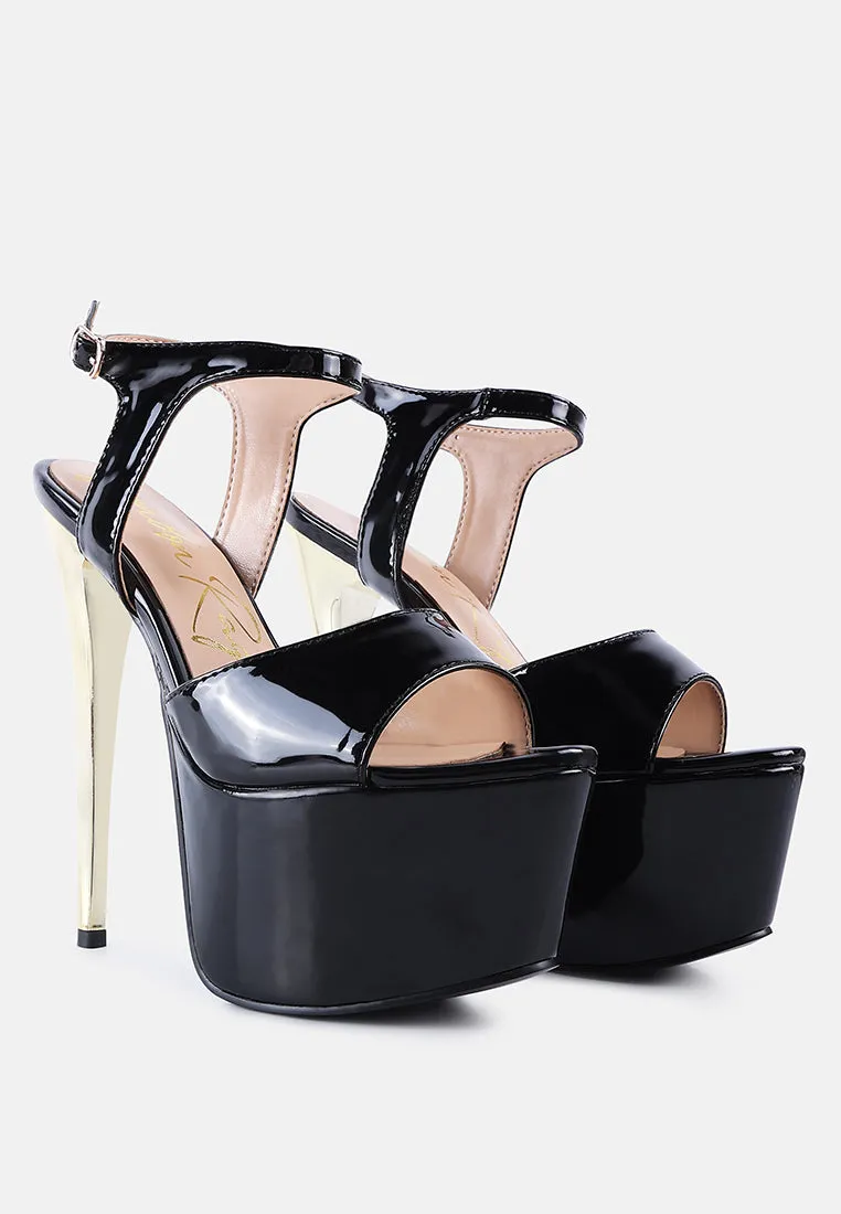 bewitch ultra high heeled ankle strap sandals