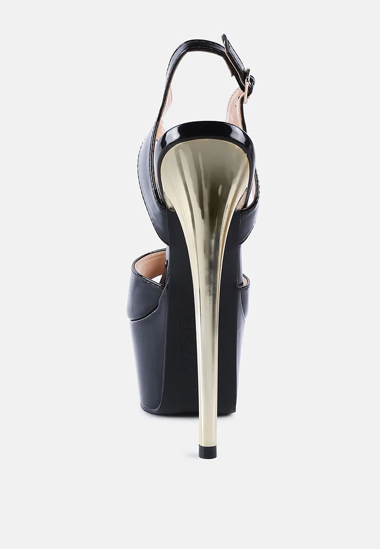 bewitch ultra high heeled ankle strap sandals