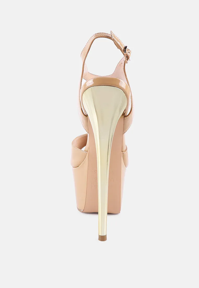 bewitch ultra high heeled ankle strap sandals