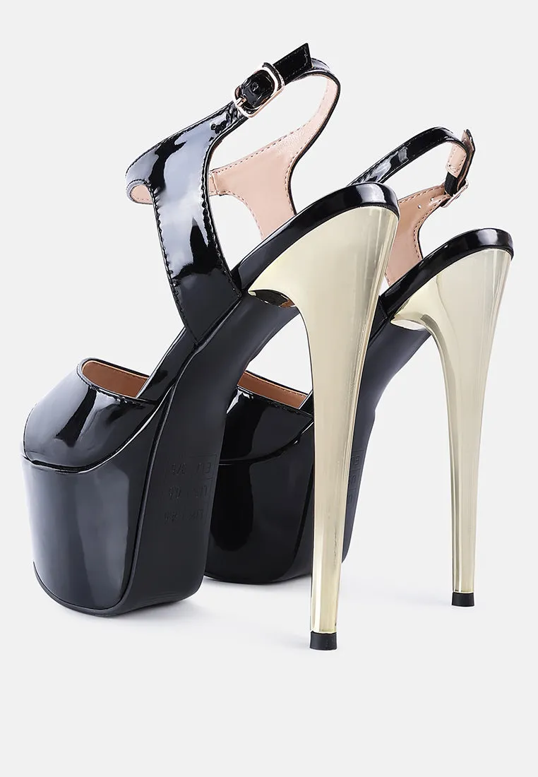 bewitch ultra high heeled ankle strap sandals