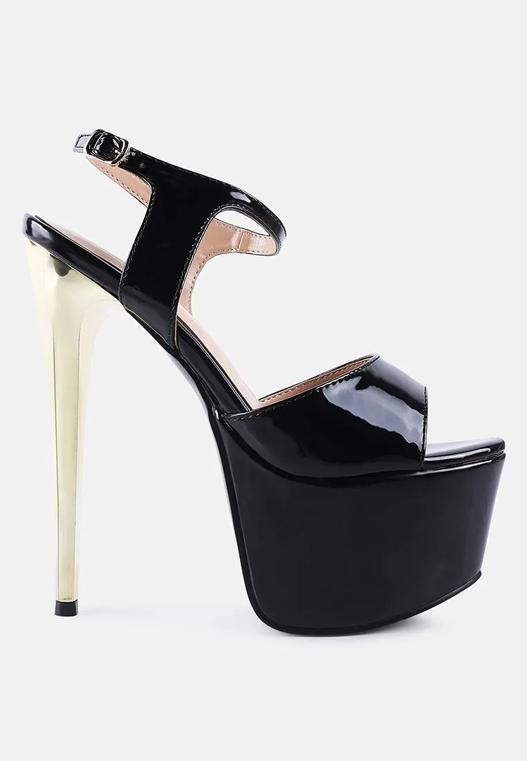 bewitch ultra high heeled ankle strap sandals