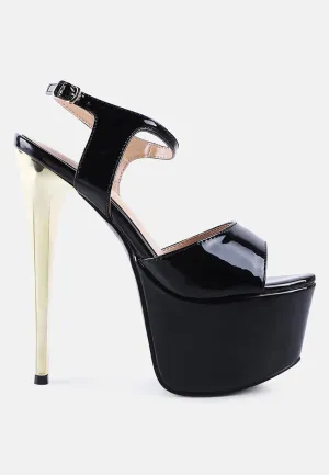 bewitch ultra high heeled ankle strap sandals