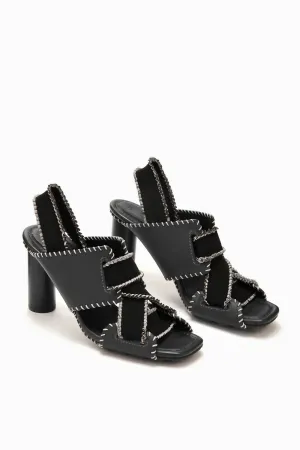 Bianca Elastic High Heel In Noir