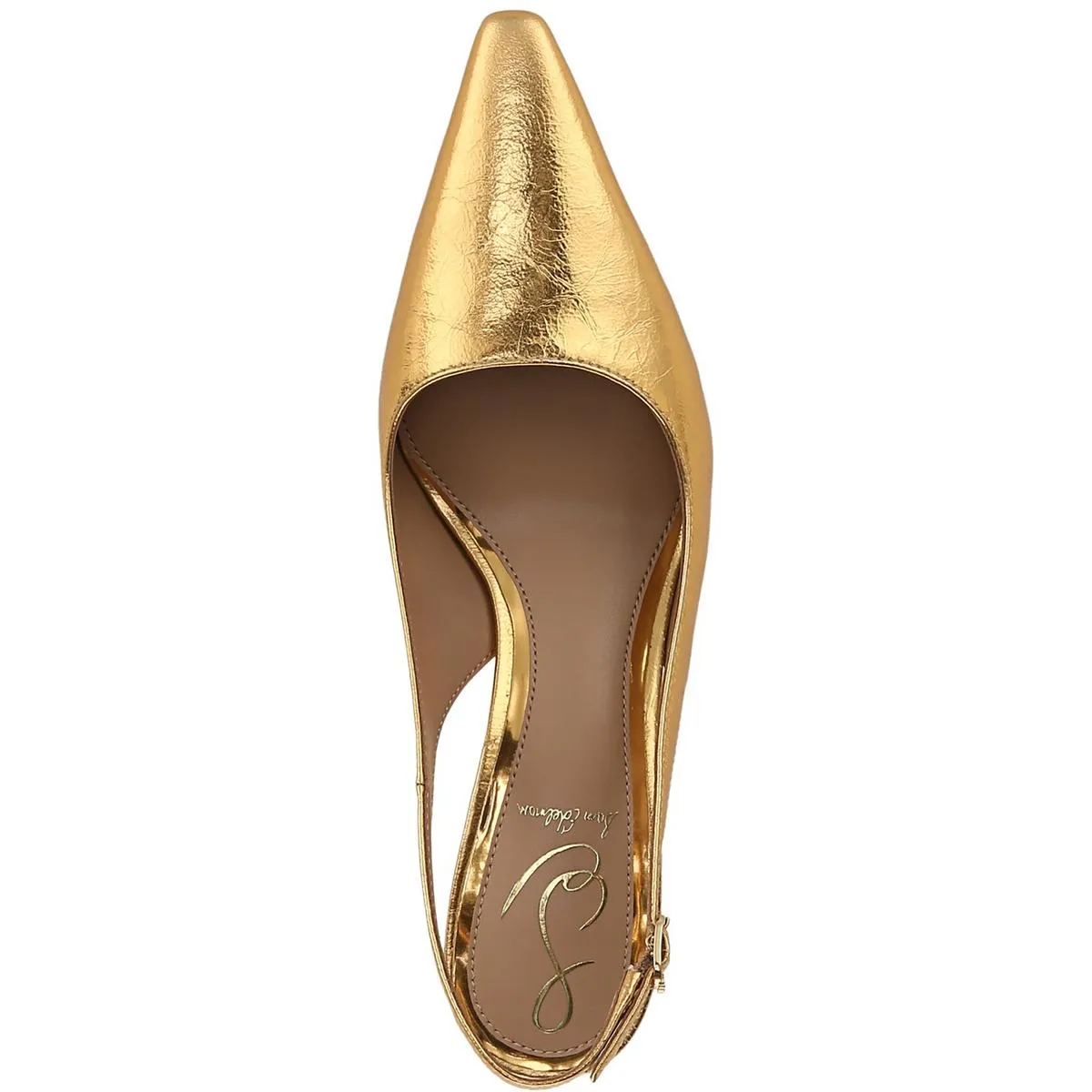 Bianca Sling Womens Adjustable Faux Leather Slingback Heels